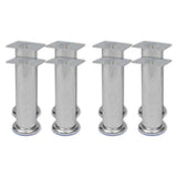 Vidaxl bankpoten 8 st rond 180 mm chroomkleurig