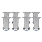 Vidaxl bankpoten 8 st rond 120 mm chroomkleurig