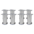 Vidaxl bankpoten 8 st rond 120 mm chroomkleurig