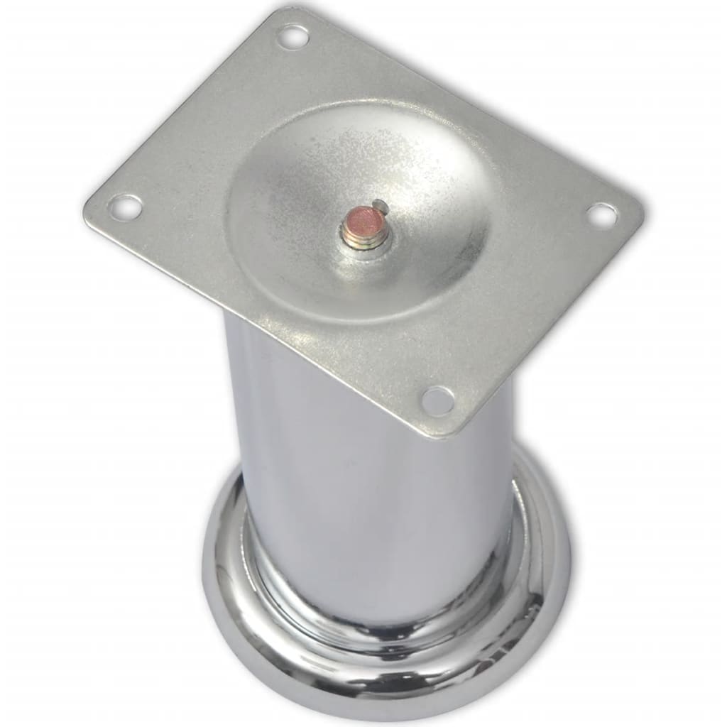 Vidaxl bankpoten 8 st rond 120 mm chroomkleurig