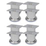 Vidaxl bankpoten 8 st rond 60 mm chroomkleurig