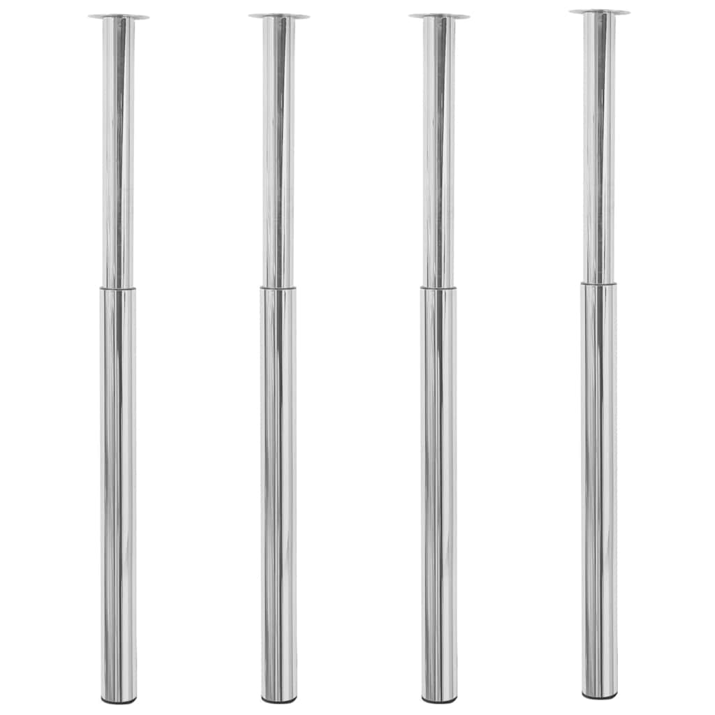Vidaxl tafelpoten telescopisch 4 st 710-1100 mm chroomkleurig