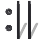 Vidaxl tafelpoten telescopisch 4 st 710-1100 mm zwart