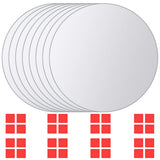 Vidaxl 16 st spiegeltegels rond glas