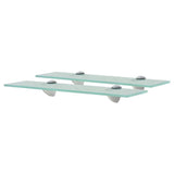 Vidaxl schappen zwevend 2 st 40x10 cm 8 mm glas