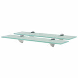 Vidaxl schappen zwevend 2 st 50x10 cm 8 mm glas