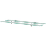 Vidaxl schappen zwevend 2 st 90x10 cm 8 mm glas