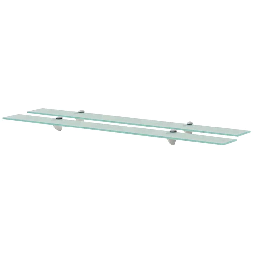 Vidaxl schappen zwevend 2 st 100x10 cm 8 mm glas