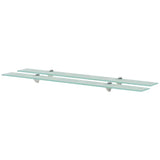Vidaxl schappen zwevend 2 st 100x10 cm 8 mm glas