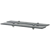 Vidaxl schappen zwevend 2 st 70x10 cm 8 mm glas