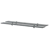 Vidaxl schappen zwevend 2 st 100x10 cm 8 mm glas