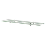 Vidaxl schappen zwevend 2 st 100x10 cm 8 mm glas