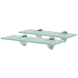 Vidaxl schappen zwevend 2 st 30x20 cm 8 mm glas
