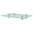 Vidaxl schappen zwevend 2 st 50x20 cm 8 mm glas