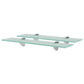 Vidaxl schappen zwevend 2 st 50x20 cm 8 mm glas