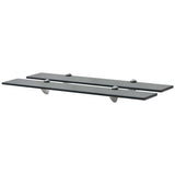 Vidaxl schappen zwevend 2 st 70x20 cm 8 mm glas