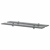 Vidaxl schappen zwevend 2 st 80x20 cm 8 mm glas