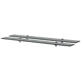 Vidaxl schappen zwevend 2 st 100x20 cm 8 mm glas