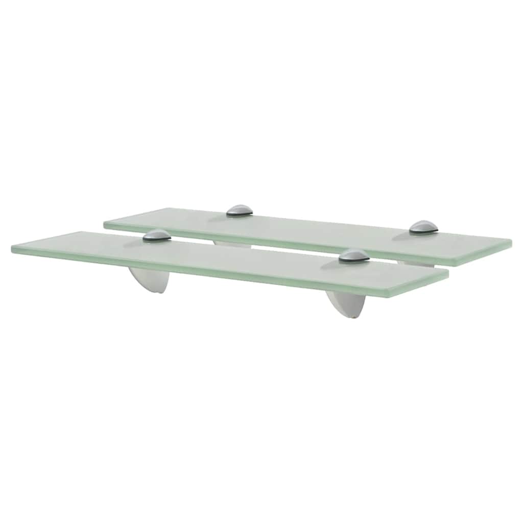 Vidaxl schappen zwevend 2 st 40x20 cm 8 mm glas