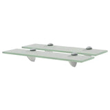 Vidaxl schappen zwevend 2 st 40x20 cm 8 mm glas