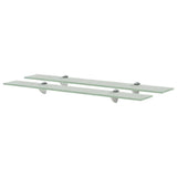 Vidaxl schappen zwevend 2 st 70x20 cm 8 mm glas
