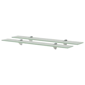 Vidaxl schappen zwevend 2 st 70x20 cm 8 mm glas