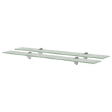 Vidaxl schappen zwevend 2 st 80x20 cm 8 mm glas