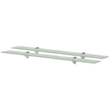 Vidaxl schappen zwevend 2 st 90x20 cm 8 mm glas