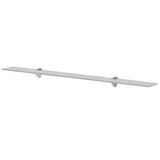 Vidaxl schappen zwevend 2 st 100x20 cm 8 mm glas