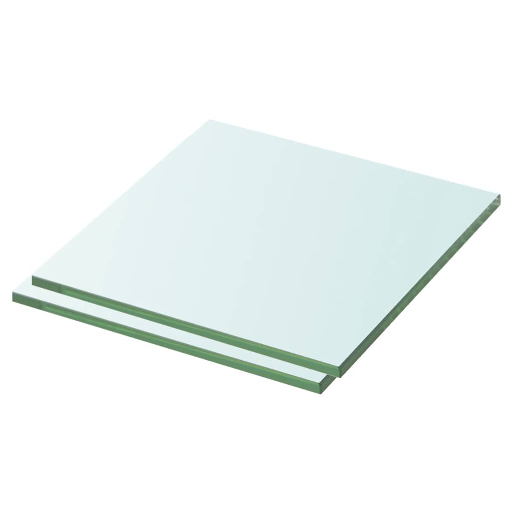 Vidaxl schappen 2 st 30x25 cm glas transparant