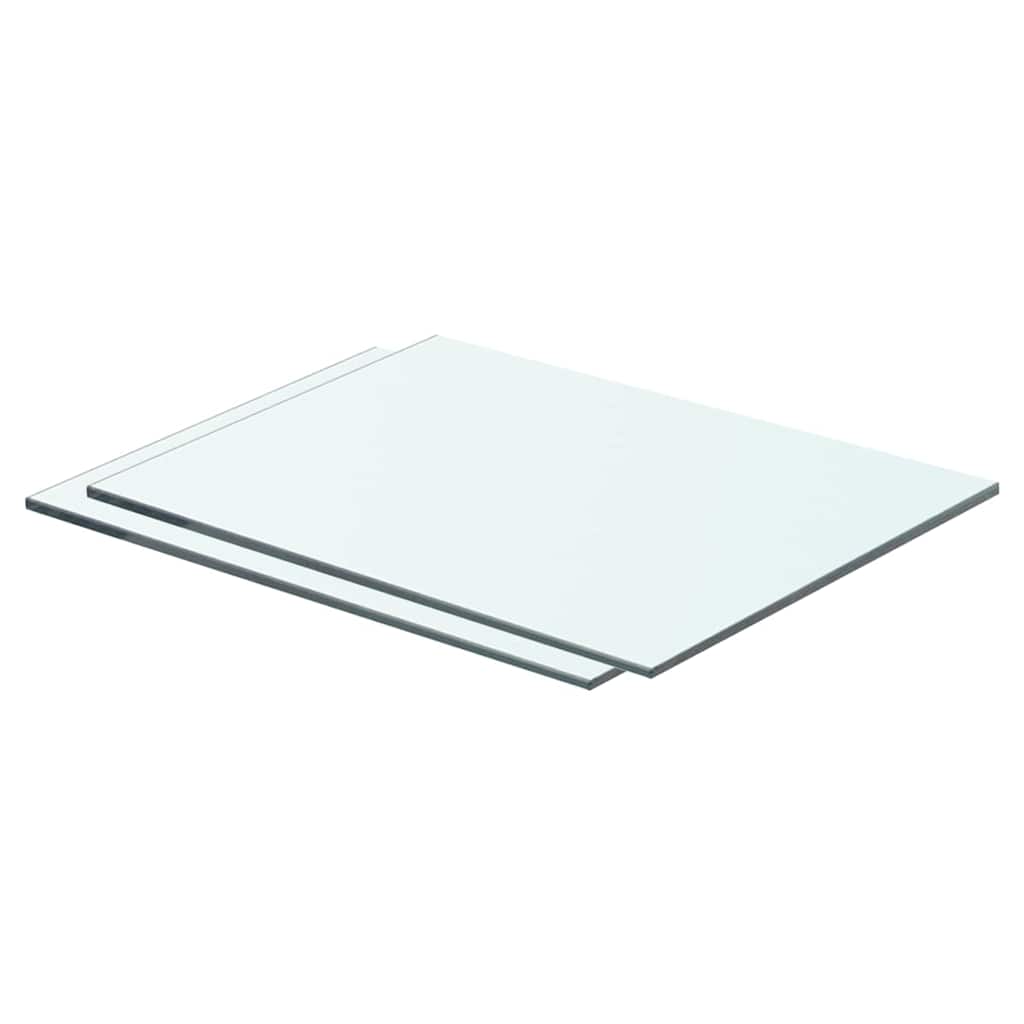Vidaxl schappen 2 st 40x25 cm glas transparant