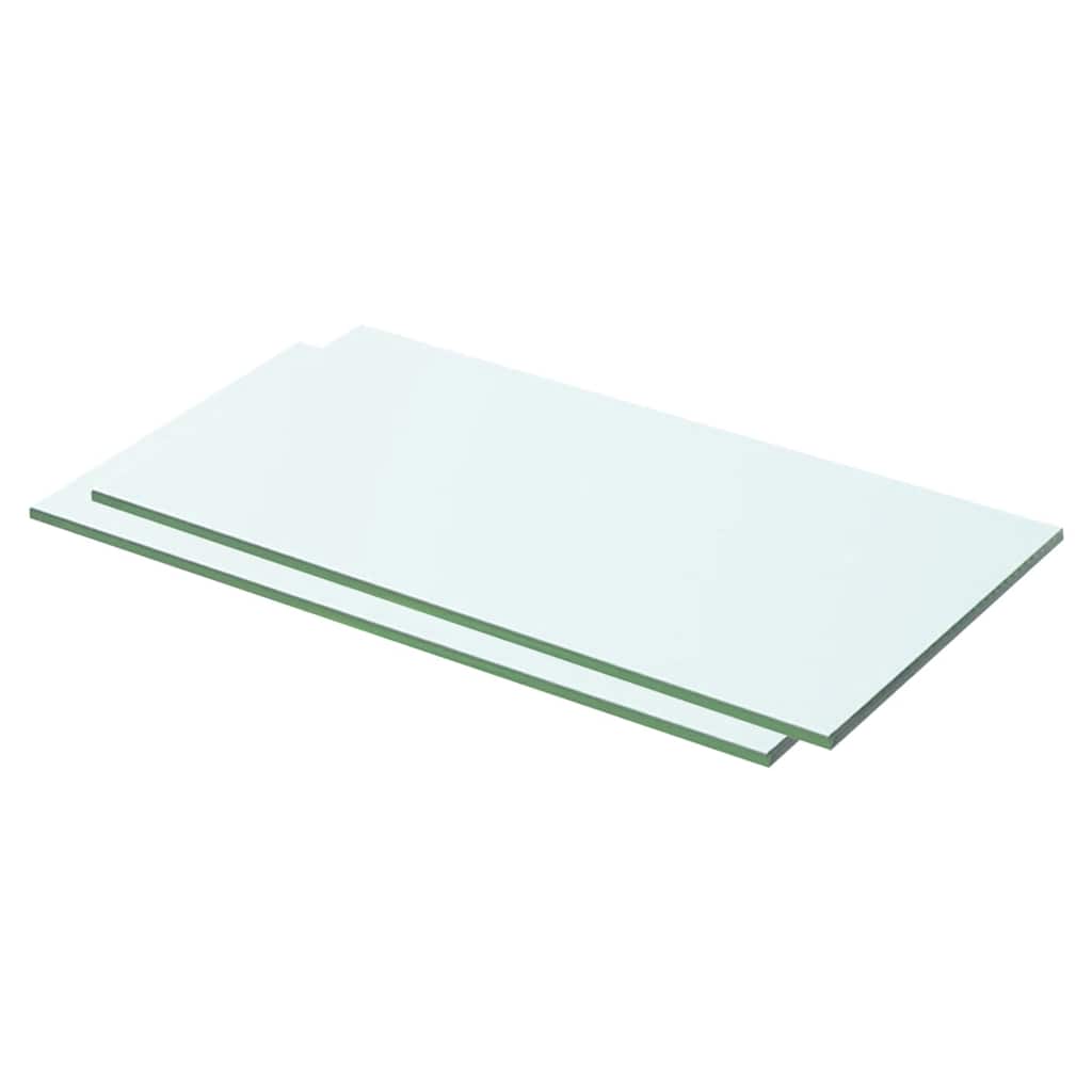 Vidaxl schappen 2 st 50x20 cm glas transparant