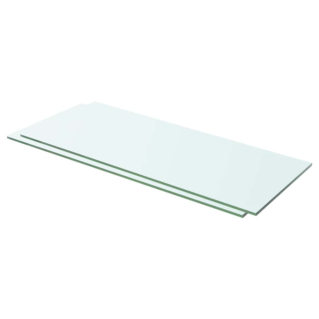 Vidaxl schappen 2 st 60x20 cm glas transparant