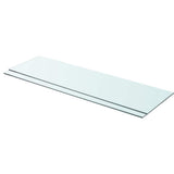 Vidaxl schappen 2 st 90x25 cm glas transparant
