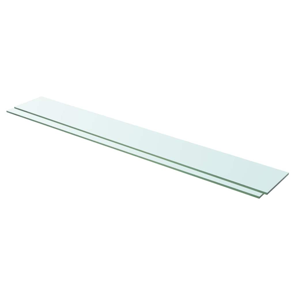 Vidaxl schappen 2 st 110x15 cm glas transparant