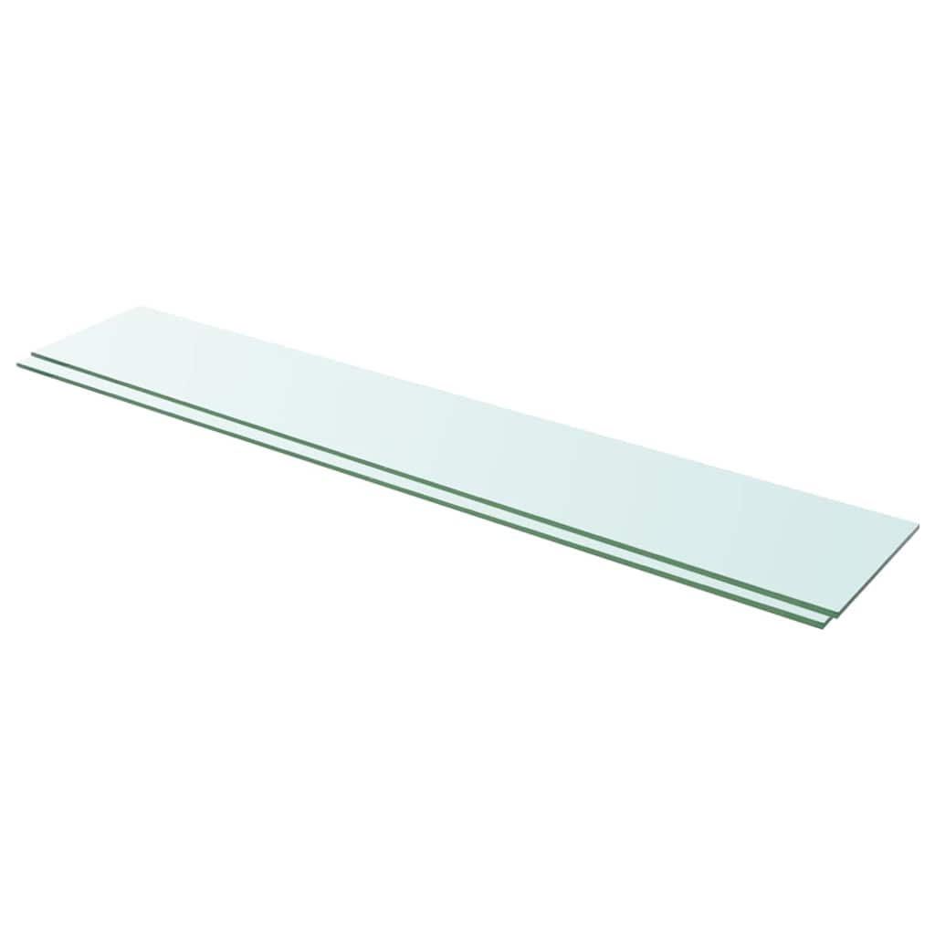 Vidaxl schappen 2 st 110x20 cm glas transparant
