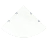 Vidaxl hoekschappen 2 st met chromen dragers 45x45 cm glas transparant