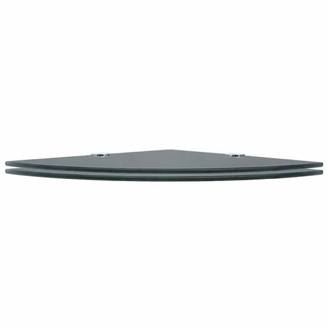 Vidaxl hoekschappen 2 st met chromen dragers 35x35 cm glas zwart