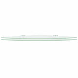 Vidaxl hoekschappen 2 st met chromen dragers 25x25 cm glas wit