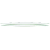 Vidaxl hoekschappen 2 st met chromen dragers 45x45 cm glas wit