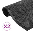 Vidaxl droogloopmatten 2 st rechthoekig getuft 120x180 cm antraciet