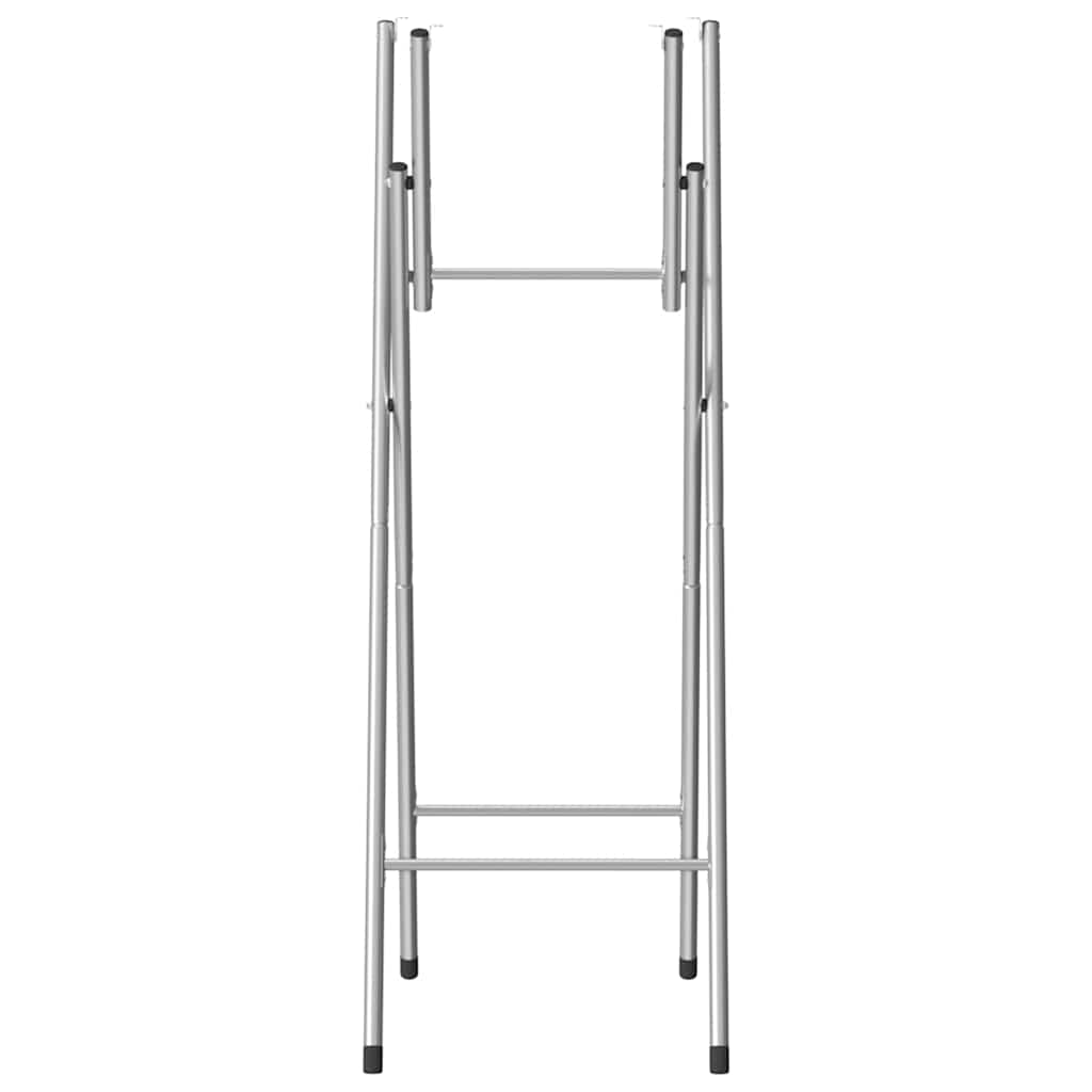 Vidaxl bartafelpoten inklapbaar 45x53x108 cm staal zilverkleurig