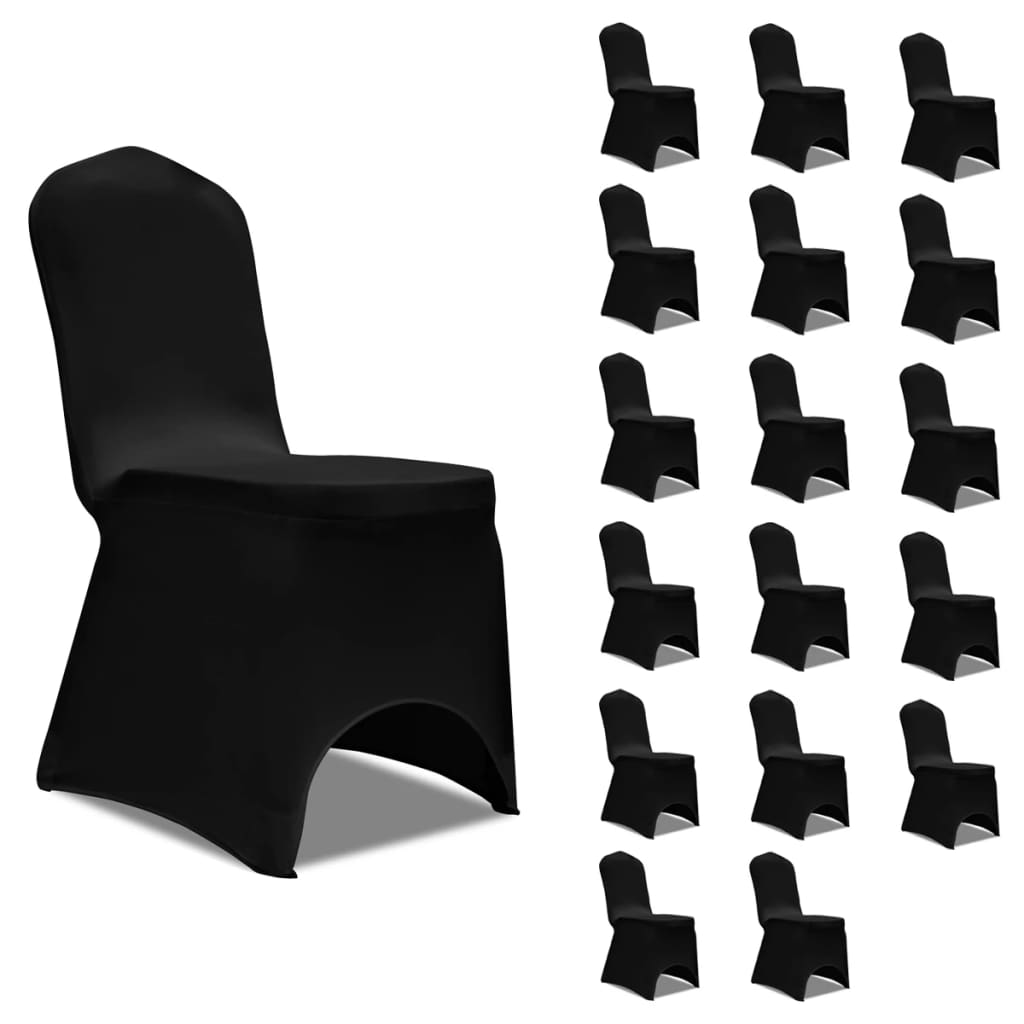 VidaXL chair covers stretch 18 st black