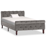 Vidaxl bedframe fluweel grijs 100x200 cm