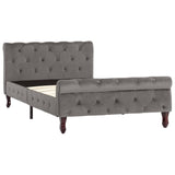 Vidaxl bedframe fluweel grijs 100x200 cm
