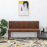 Vidaxl bankje 148,5 cm kunstsuède bruin