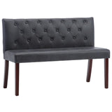 Vidaxl bankje 120 cm kunstsuède grijs