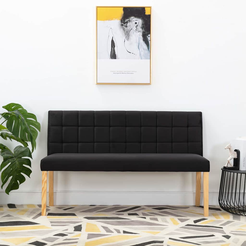 Vidaxl bankje 140 cm fluweel zwart