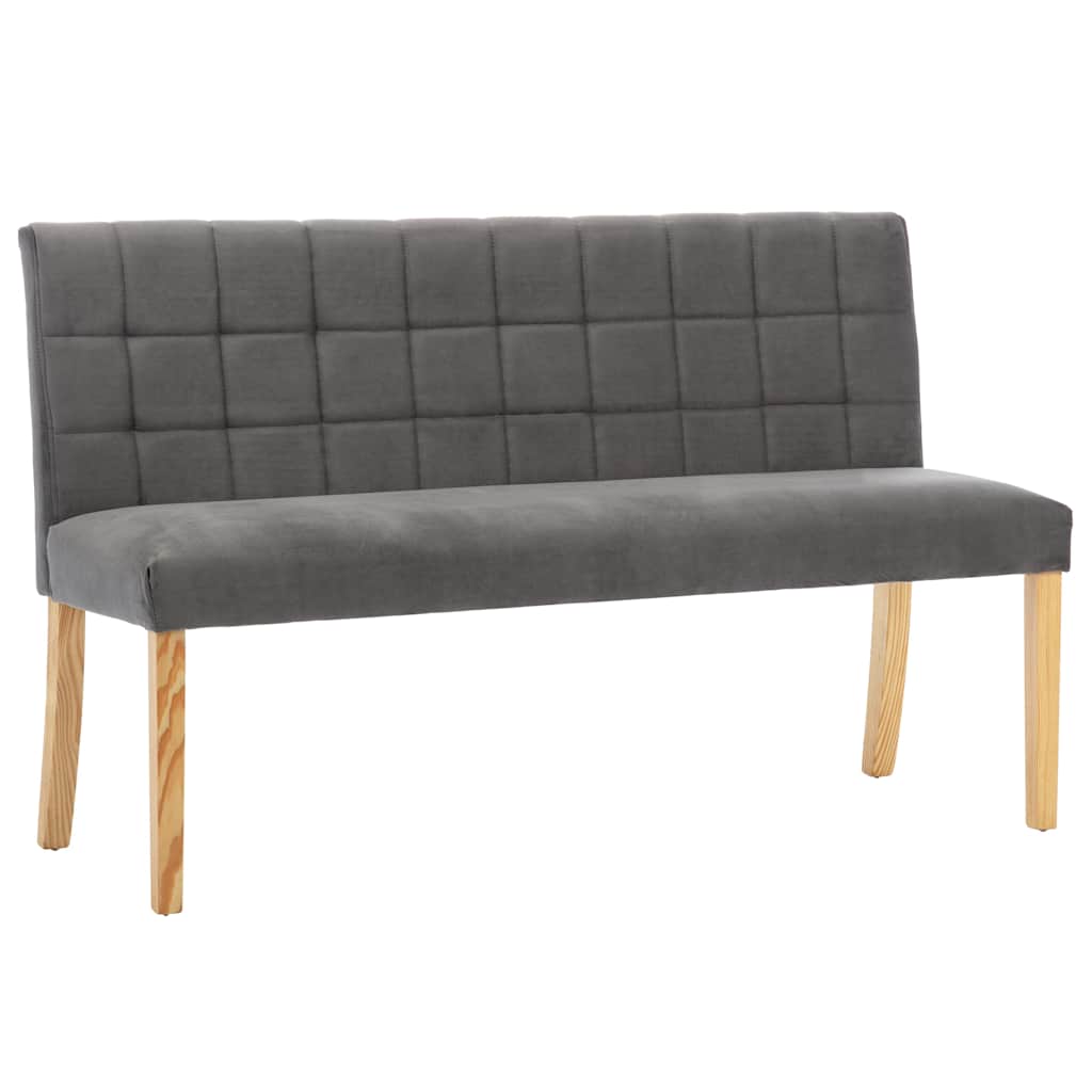 Vidaxl bankje 140 cm fluweel grijs