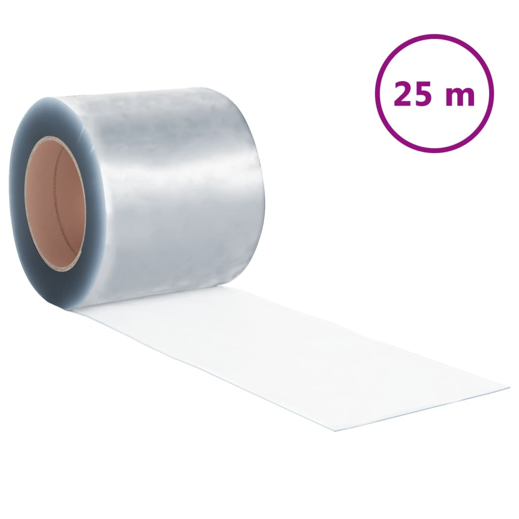 VIDAXL Strip zavese na zvitku 2x200 mm 25 m PVC